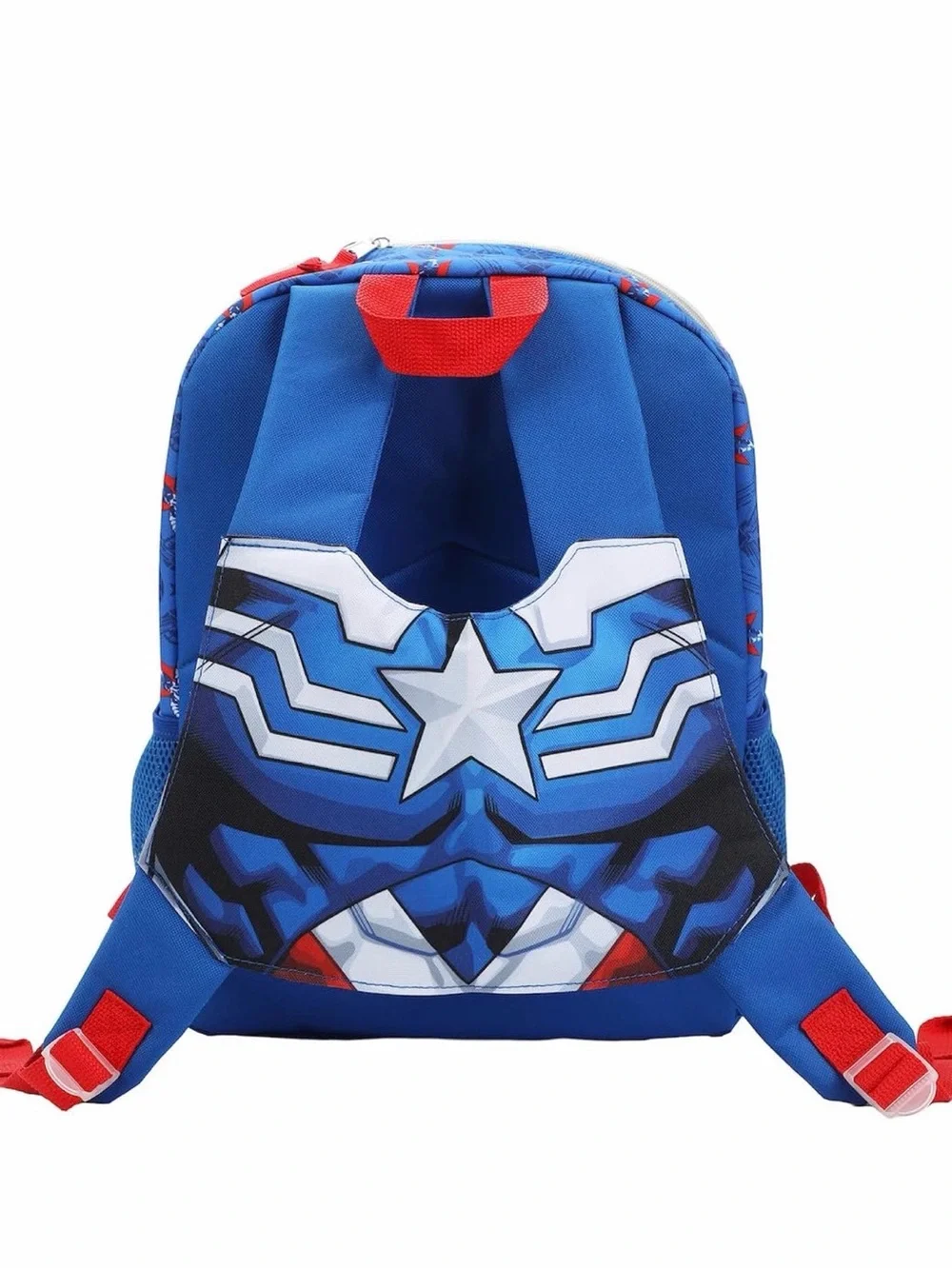Marvel Captain America Kids Red & Blue Backpack with Shield Art
